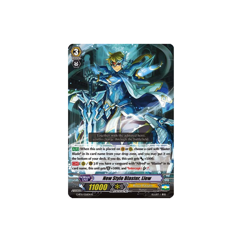 Vanguard_TCG_card_G-BT11_026EN_R_New_Style_Blaster_Llew_Demonic_Advent