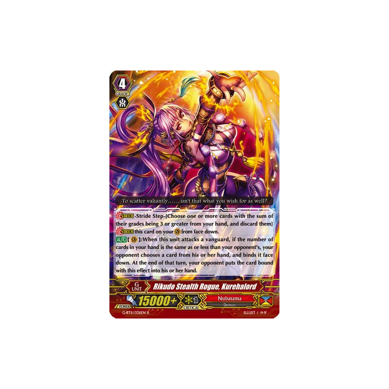 Vanguard_TCG_card_G-BT11_036EN_R_Rikudo_Stealth_Rogue_Kurehalord_Demonic_Advent