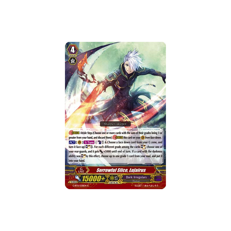 Vanguard_TCG_card_G-BT11_038EN_R_Sorrowful_Slice_Lujairus_Demonic_Advent