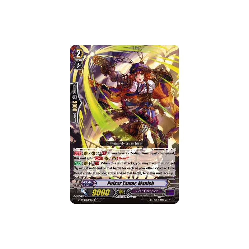 Vanguard_TCG_card_G-BT11_045EN_C_Pulsar_Tamer_Manish_Demonic_Advent