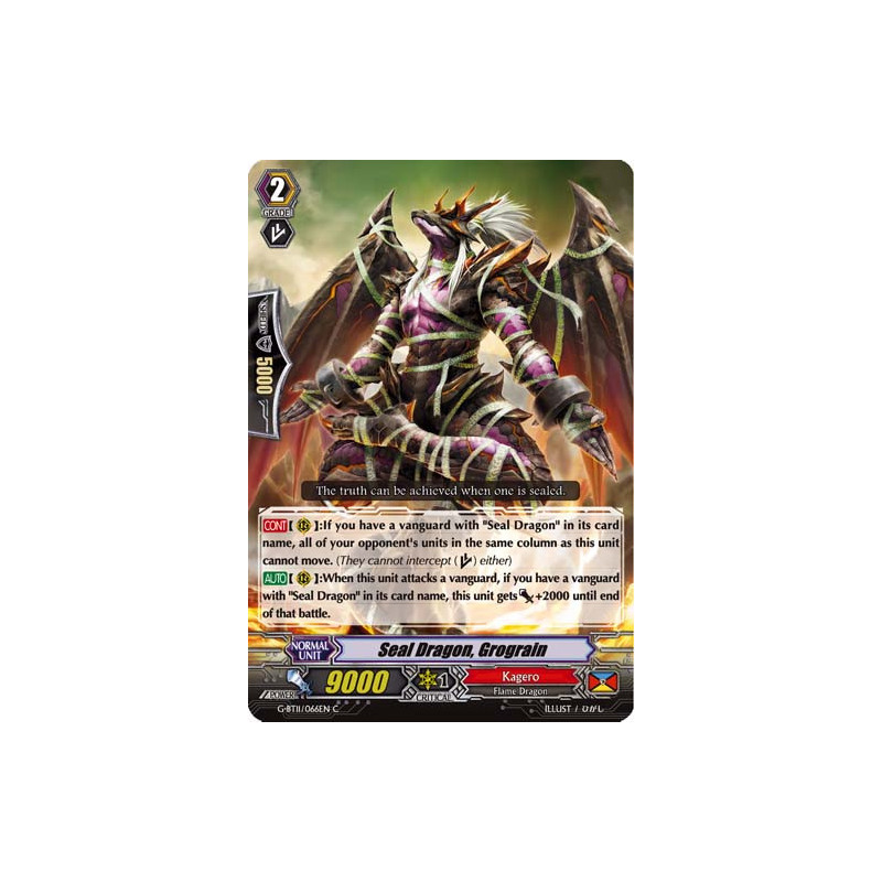 Vanguard_TCG_card_G-BT11_066EN_C_Seal_Dragon_Grograin_Demonic_Advent