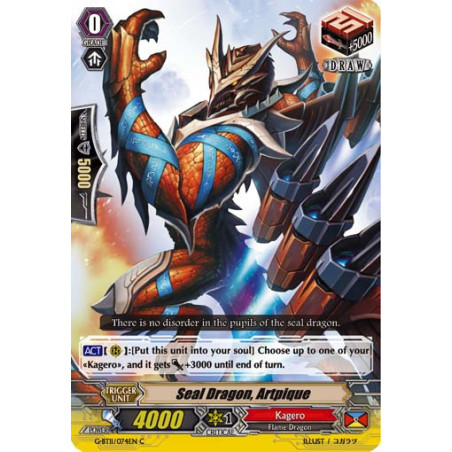 Vanguard_TCG_card_G-BT11_074EN_C_Seal_Dragon_Artpique_Demonic_Advent