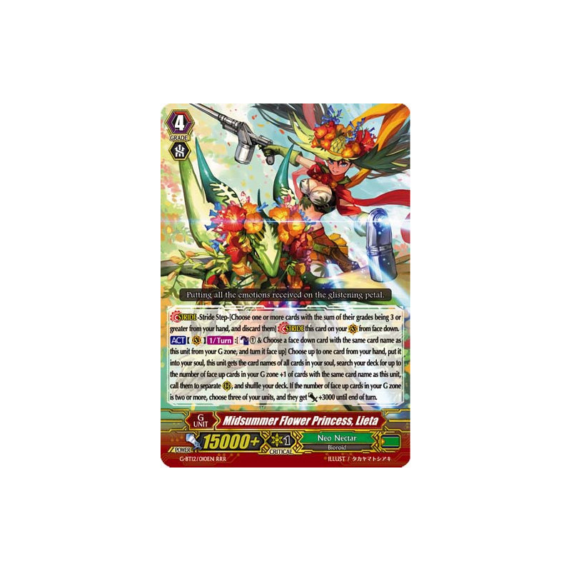 Vanguard_TCG_card_G-BT12_010EN_RRR_Midsummer_Flower_Princess_Lieta_Dragon_King_s_Awakening