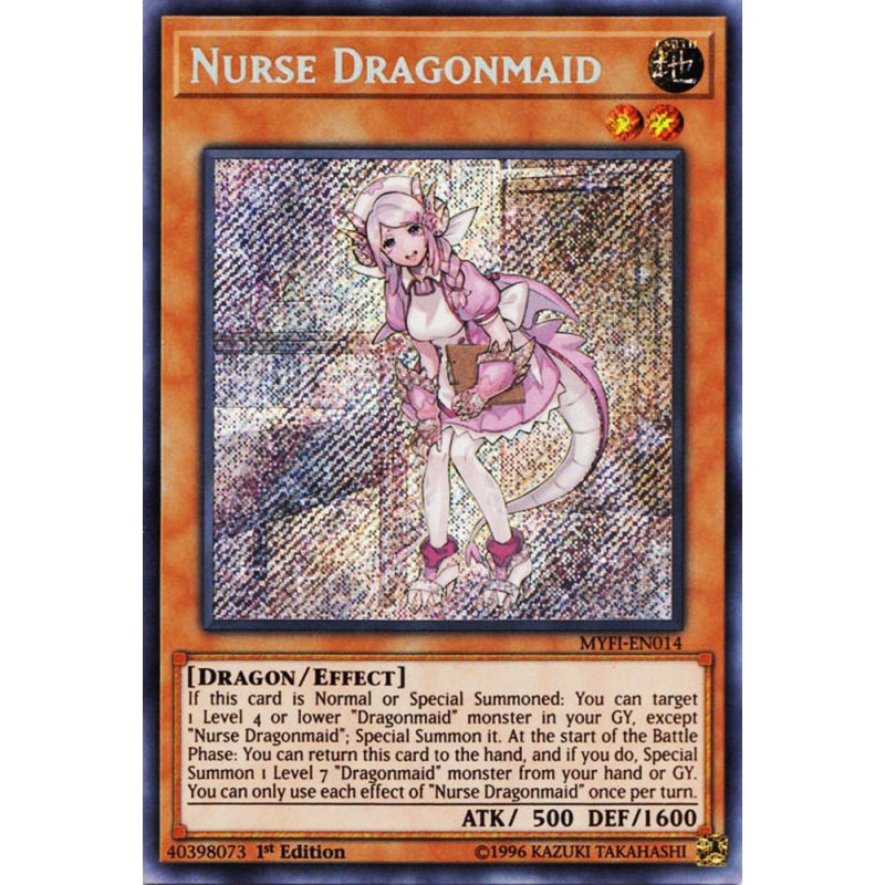 Secret Rare Nurse Dragonmaid MYFI-EN014 YUGIOH! 1st! Near Mint