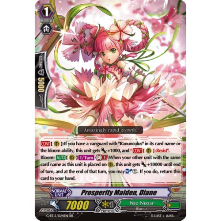 Vanguard_TCG_card_G-BT12_024EN_R_Prosperity_Maiden_Diane_Dragon_King_s_Awakening