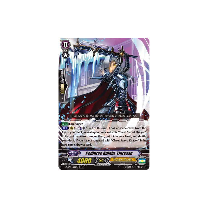 Vanguard_TCG_card_G-BT12_068EN_C_Pedigree_Knight_Tigresse_Dragon_King_s_Awakening
