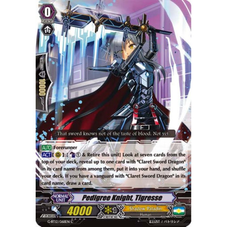 Vanguard_TCG_card_G-BT12_068EN_C_Pedigree_Knight_Tigresse_Dragon_King_s_Awakening