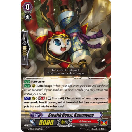 Vanguard_TCG_card_G-BT12_075EN_C_Stealth_Beast_Kazemomo_Dragon_King_s_Awakening