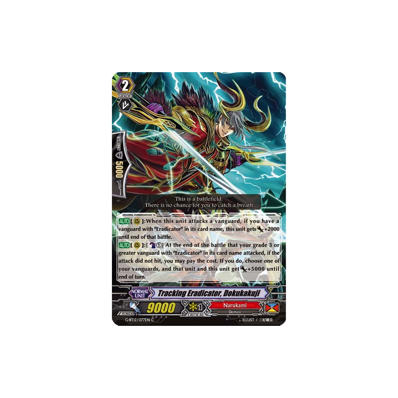 Vanguard_TCG_card_G-BT12_077EN_C_Tracking_Eradicator_Dokukakuji_Dragon_King_s_Awakening