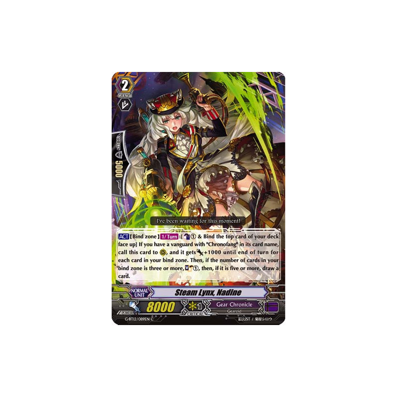 Vanguard_TCG_card_G-BT12_089EN_C_Steam_Lynx_Nadine_Dragon_King_s_Awakening