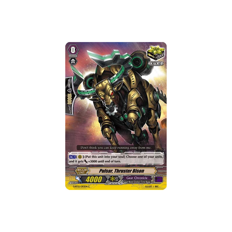Vanguard_TCG_card_G-BT12_093EN_C_Pulsar_Thruster_Bison_Dragon_King_s_Awakening