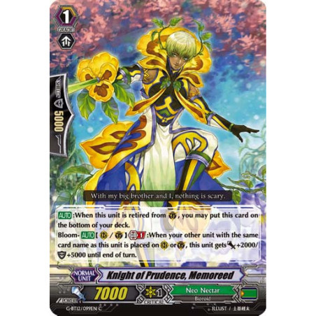 Vanguard_TCG_card_G-BT12_099EN_C_Knight_of_Prudence_Memoreed_Dragon_King_s_Awakening