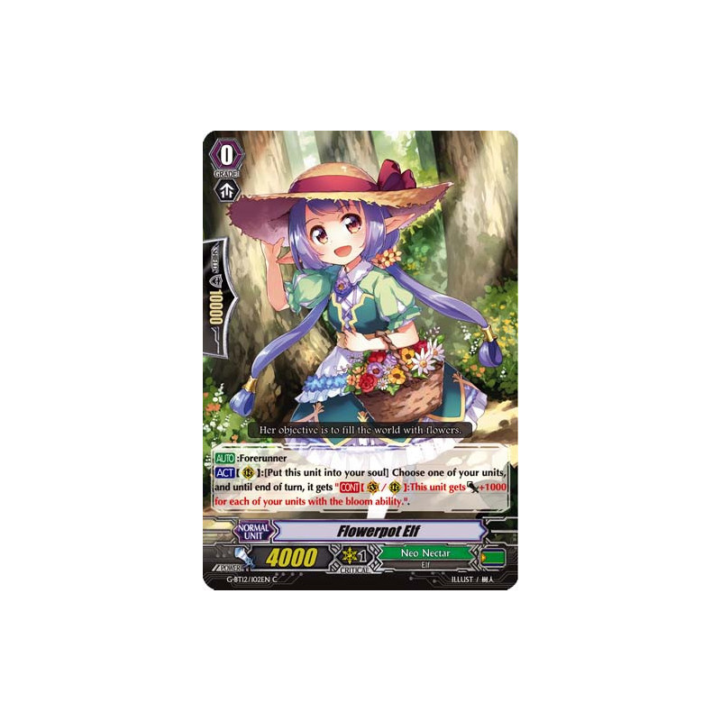 Vanguard_TCG_card_G-BT12_102EN_C_Flowerpot_Elf_Dragon_King_s_Awakening
