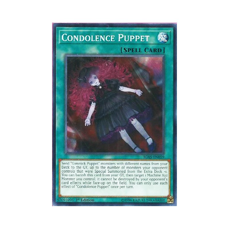 Condolence Puppet IGAS-EN059 Common Yu-Gi-Oh Card 1st Edition New 