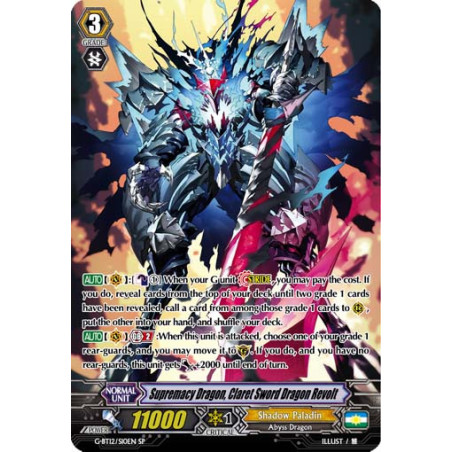 Vanguard_TCG_card_G-BT12_S10EN_SP_Supremacy_Dragon_Claret_Sword_Dragon_Revolt_Dragon_King_s_Awakening