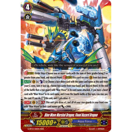 Vanguard_TCG_card_G-BT13_011EN_RRR_Blue_Wave_Marshal_Dragon_Flood_Hazard_Dragon_Ultimate_Stride