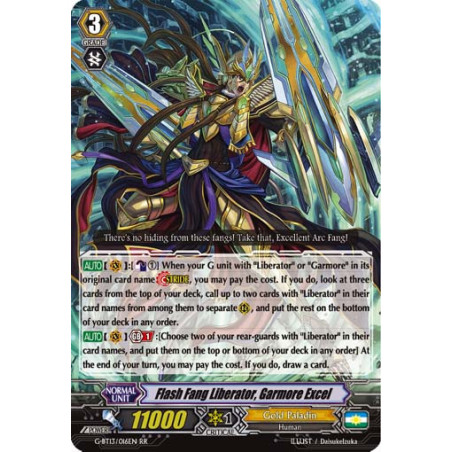 Vanguard_TCG_card_G-BT13_016EN_RR_Flash_Fang_Liberator_Garmore_Excel_Ultimate_Stride
