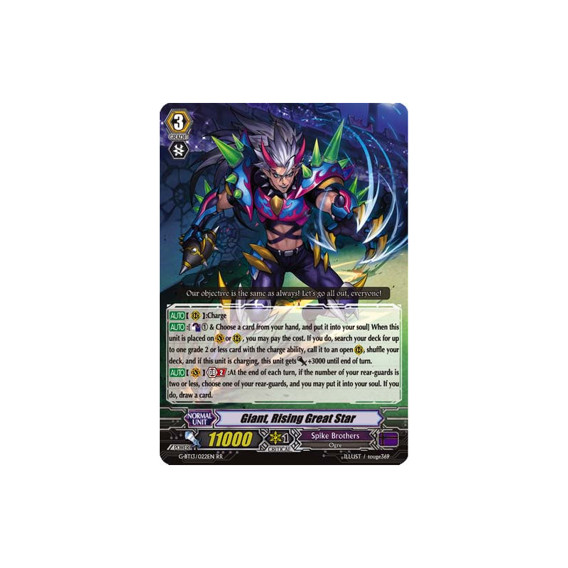 Vanguard_TCG_card_G-BT13_022EN_RR_Giant_Rising_Great_Star_Ultimate_Stride