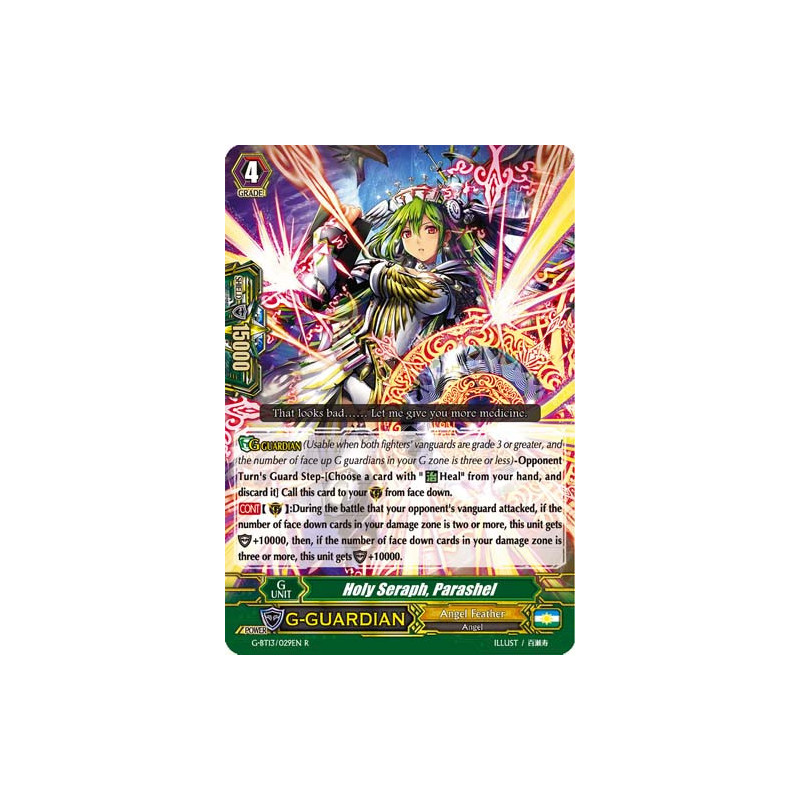 Vanguard_TCG_card_G-BT13_029EN_R_Holy_Seraph_Parashel_Ultimate_Stride