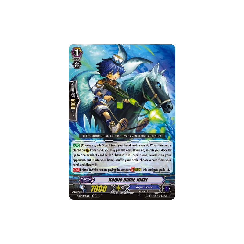 Vanguard_TCG_card_G-BT13_051EN_R_Kelpie_Rider_Nikki_Ultimate_Stride