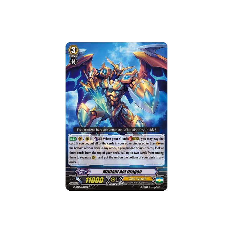 Vanguard_TCG_card_G-BT13_064EN_C_Militant_Act_Dragon_Ultimate_Stride
