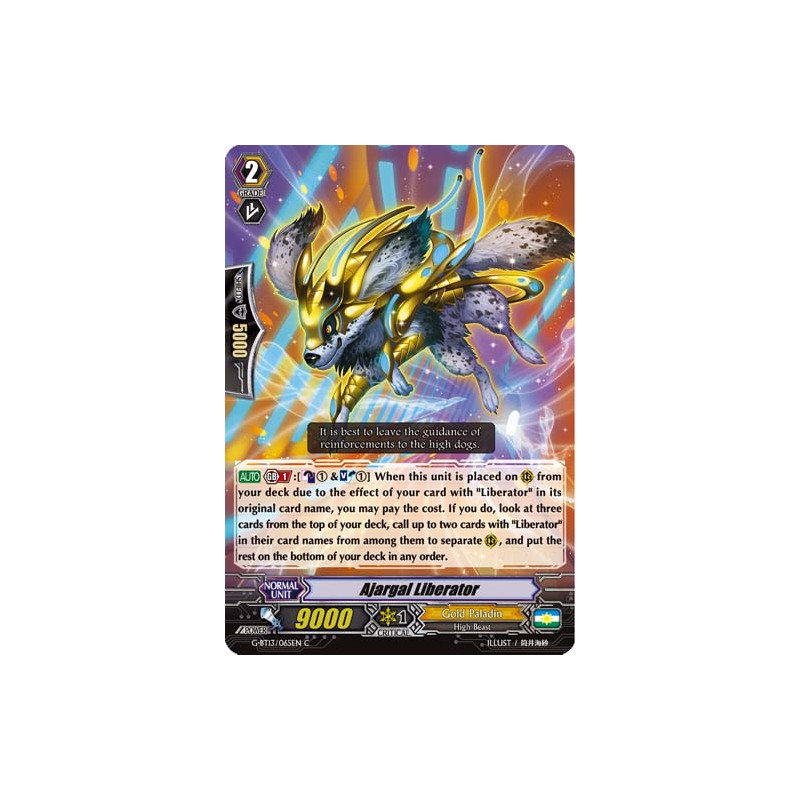 Vanguard_TCG_card_G-BT13_065EN_C_Ajargal_Liberator_Ultimate_Stride