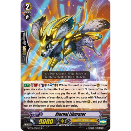 Vanguard_TCG_card_G-BT13_065EN_C_Ajargal_Liberator_Ultimate_Stride