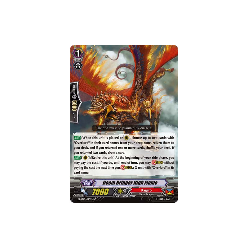 Vanguard_TCG_card_G-BT13_073EN_C_Doom_Bringer_High_Flame_Ultimate_Stride