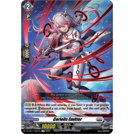 Vanguard_TCG_card_DZ-BT11_087EN_C_Coriolis_Emitter_Symphony_of_Might_Bloom