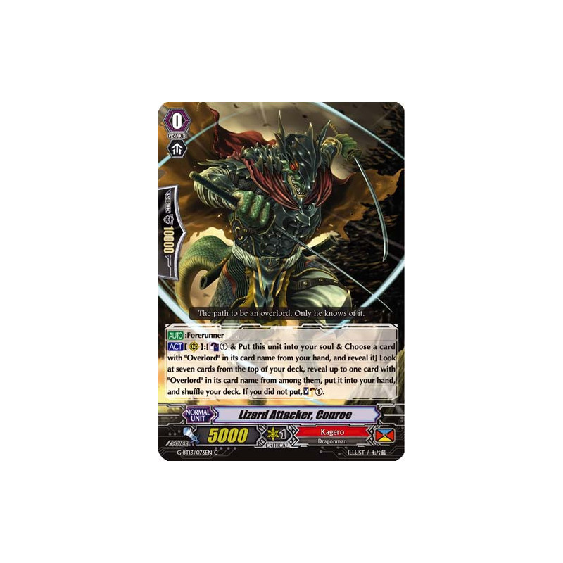 Vanguard_TCG_card_G-BT13_076EN_C_Lizard_Attacker_Conroe_Ultimate_Stride