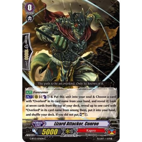 Vanguard_TCG_card_G-BT13_076EN_C_Lizard_Attacker_Conroe_Ultimate_Stride