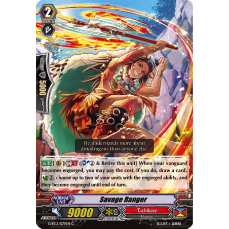 Vanguard_TCG_card_G-BT13_079EN_C_Savage_Ranger_Ultimate_Stride