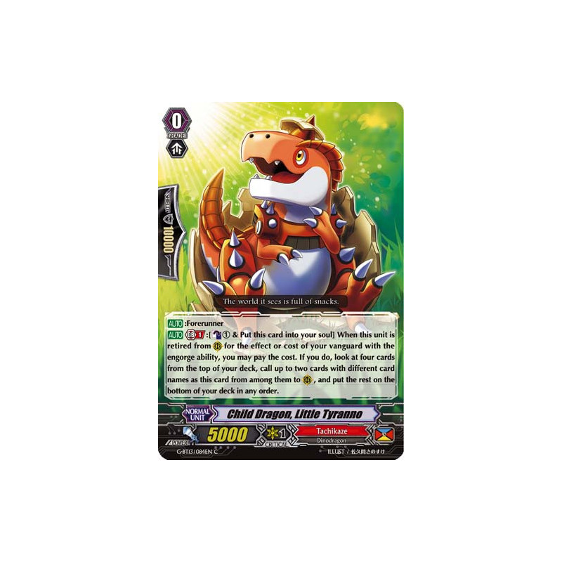 Vanguard_TCG_card_G-BT13_084EN_C_Child_Dragon_Little_Tyranno_Ultimate_Stride