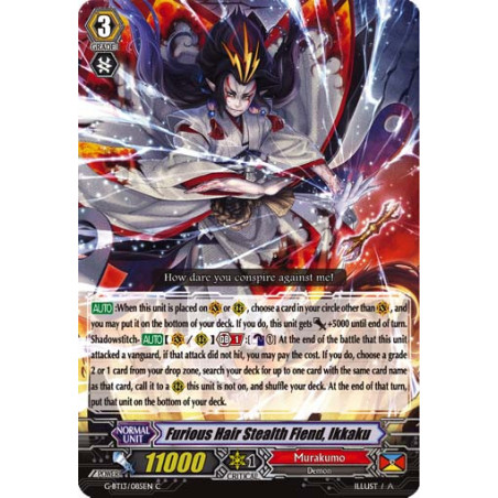 Vanguard_TCG_card_G-BT13_085EN_C_Furious_Hair_Stealth_Rogue_Ikkaku_Ultimate_Stride