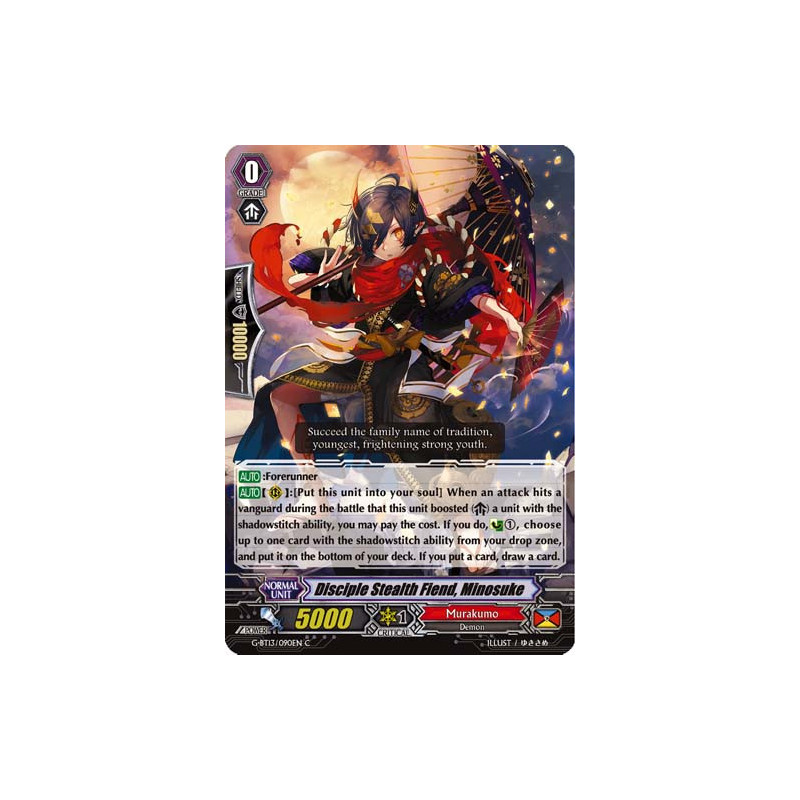 Vanguard_TCG_card_G-BT13_090EN_C_Disciple_Stealth_Rogue_Minosuke_Ultimate_Stride