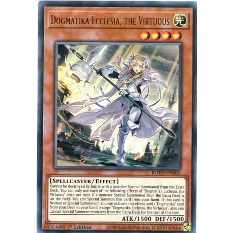 YGO ROTD-EN005 Dogmatika Ecclésia, la Vertueuse  / Dogmatika Ecclesia, the Virtuous