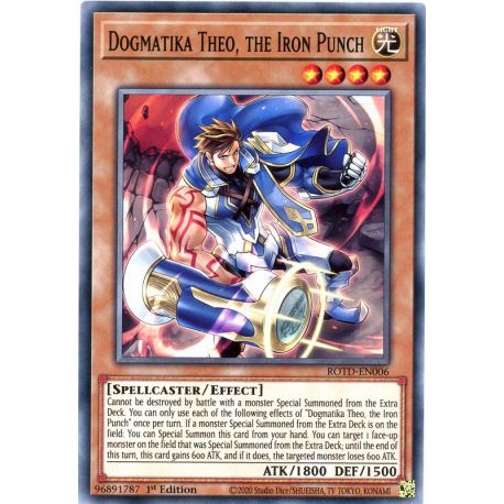 YGO ROTD-EN006 Teo Dogmátik, Puñetazo de Hierro