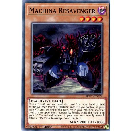 Machina Resavenger ROTD-EN026 Common Yu-Gi-Oh Card 1st Edition New 