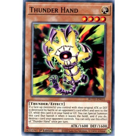 YGO ROTD-EN031 Thunder Hand