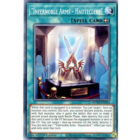 YGO ROTD-EN054 Armes Nobles Inferno - Hauteclaire  / Infernoble Arms - Hauteclere