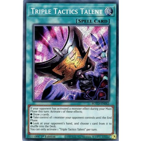 YGO ROTD-EN062 Talent des Triples Tacitques  / Triple Tactics Talent