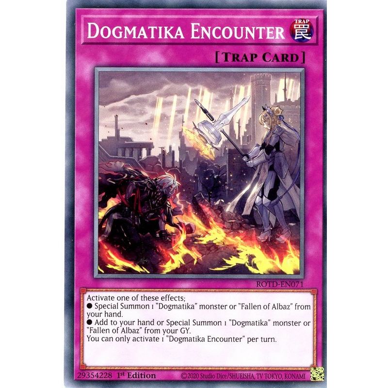 ROTD-EN071 Dogmatika Encounter Rise of the Duelist - Card Yu-gi-oh