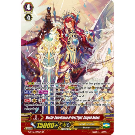 Vanguard_TCG_card_G-BT13_S03EN_SP_Master_Swordsman_of_First_Light_Gurguit_Helios_Ultimate_Stride