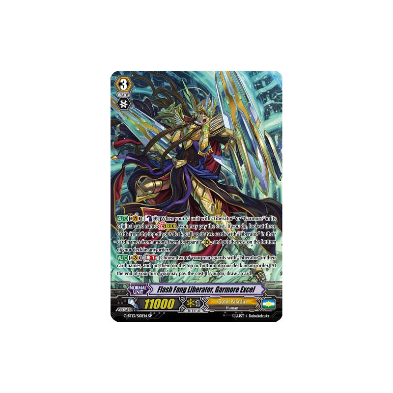 Vanguard_TCG_card_G-BT13_S10EN_SP_Flash_Fang_Liberator_Garmore_Excel_Ultimate_Stride