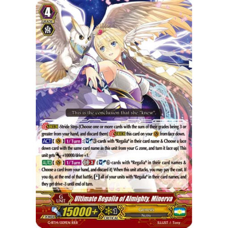 Vanguard_TCG_card_G-BT14_009EN_RRR_Ultimate_Regalia_of_Almighty_Minerva_Divine_Dragon_Apocrypha
