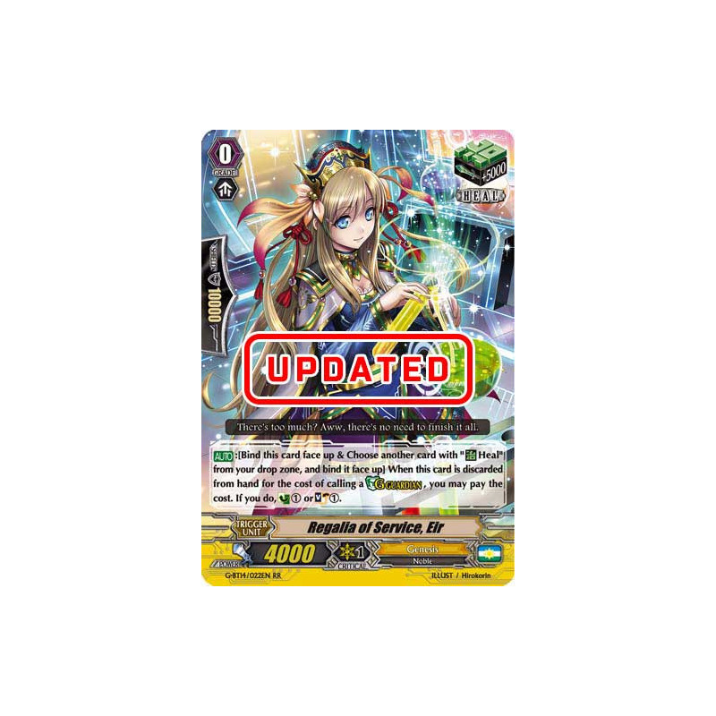 Vanguard_TCG_card_G-BT14_022EN_RR_Regalia_of_Service_Eir_Divine_Dragon_Apocrypha