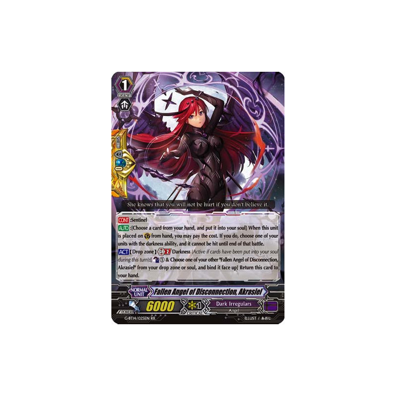 Vanguard_TCG_card_G-BT14_025EN_RR_Fallen_Angel_of_Disconnection_Akrasiel_Divine_Dragon_Apocrypha