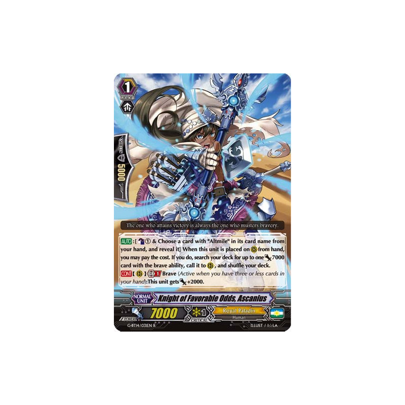 Vanguard_TCG_card_G-BT14_031EN_R_Knight_of_Favorable_Odds_Ascanius_Divine_Dragon_Apocrypha