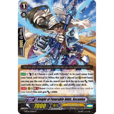 Vanguard_TCG_card_G-BT14_031EN_R_Knight_of_Favorable_Odds_Ascanius_Divine_Dragon_Apocrypha