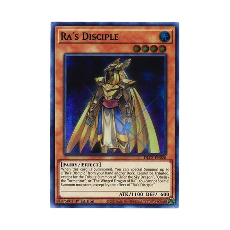 Ra's Disciple DLCS-EN026 Ultra Rare Yu-Gi-Oh Card 1st Edition New Blue 